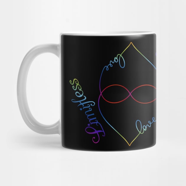 Limitless Love Rainbow Heart Polyamorous Design by Wanderer Bat